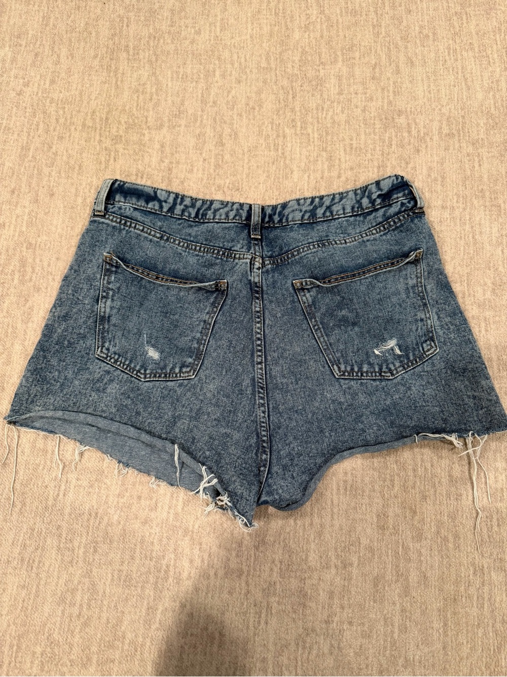Target Wild Fable Denim High-Waist Distressed Women’s Shorts - Blue - Picture 2 of 3